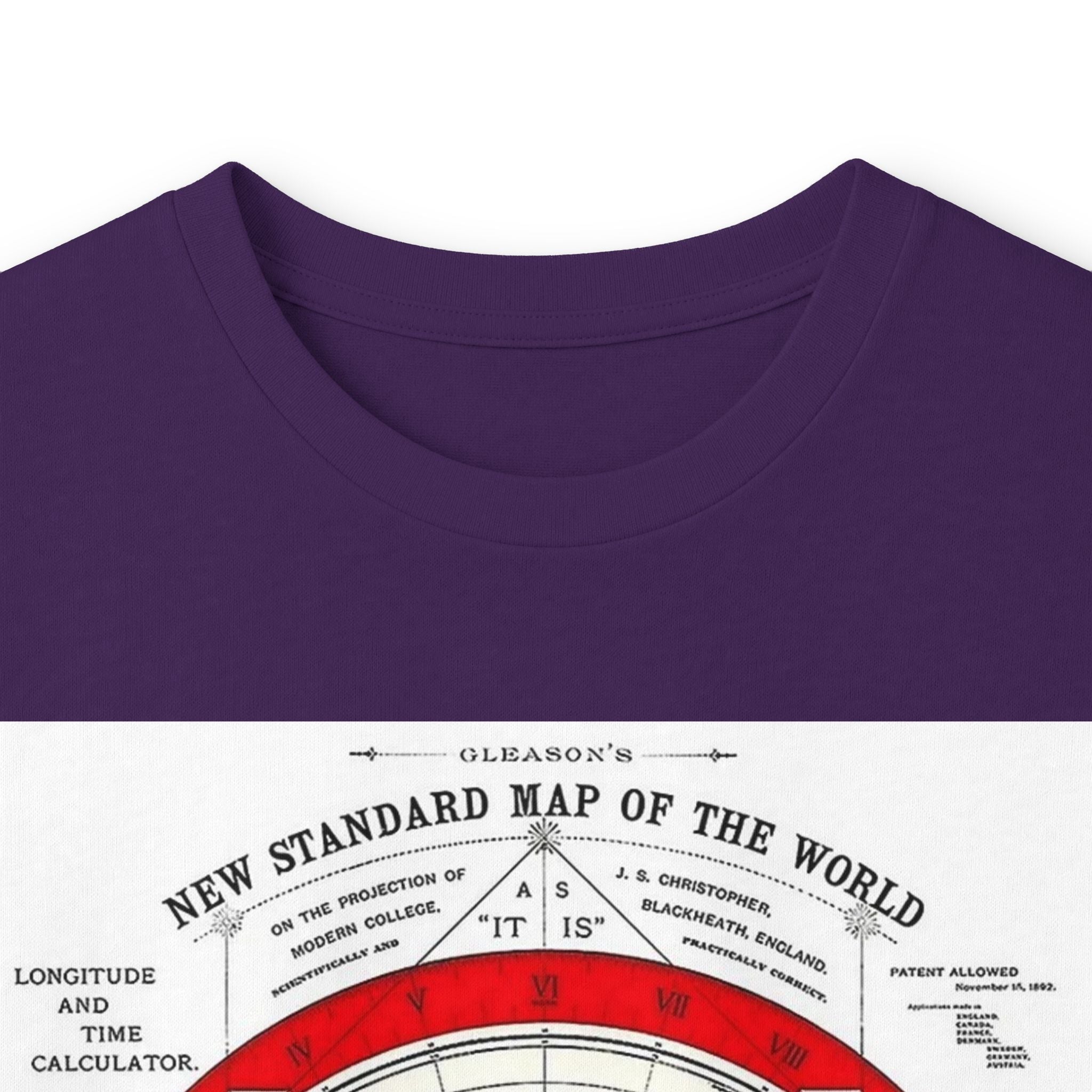 Flat Earth Map Long Sleeve Tee — Vintage 'Seal of the World' Graphic