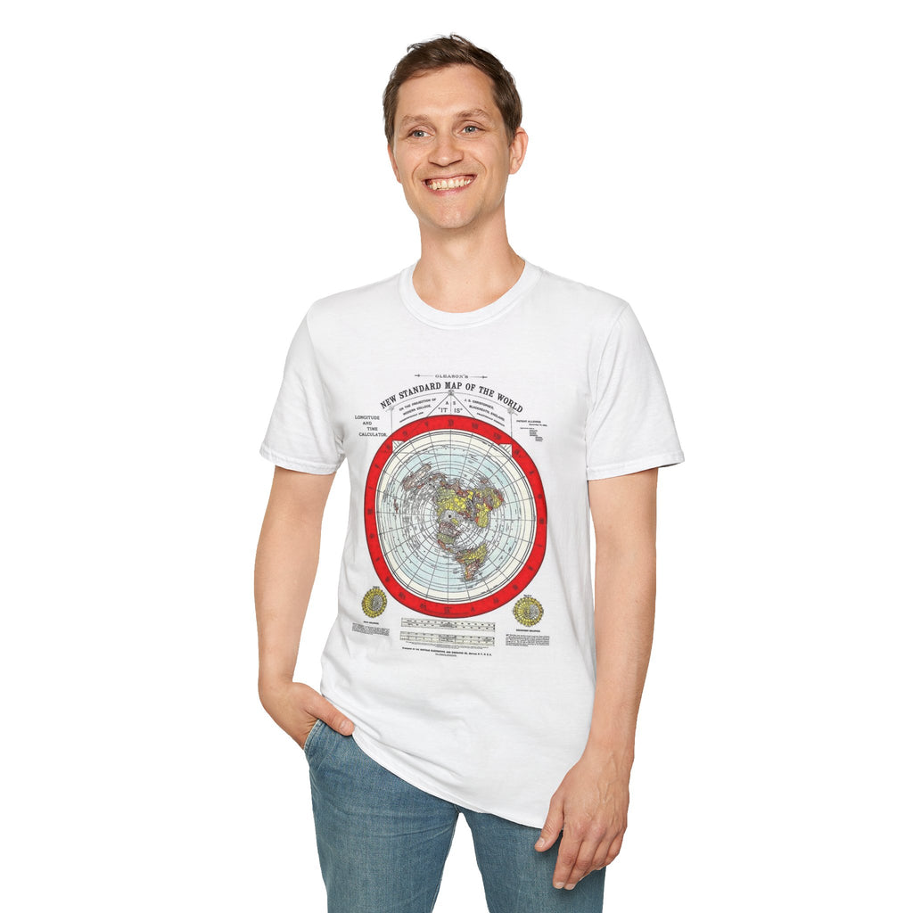 Vintage World Map T-Shirt — 'New Standard Map of the World' Retro Atlas Tee