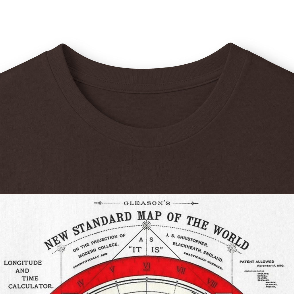 Flat Earth Map Long Sleeve Tee — Vintage 'Seal of the World' Graphic