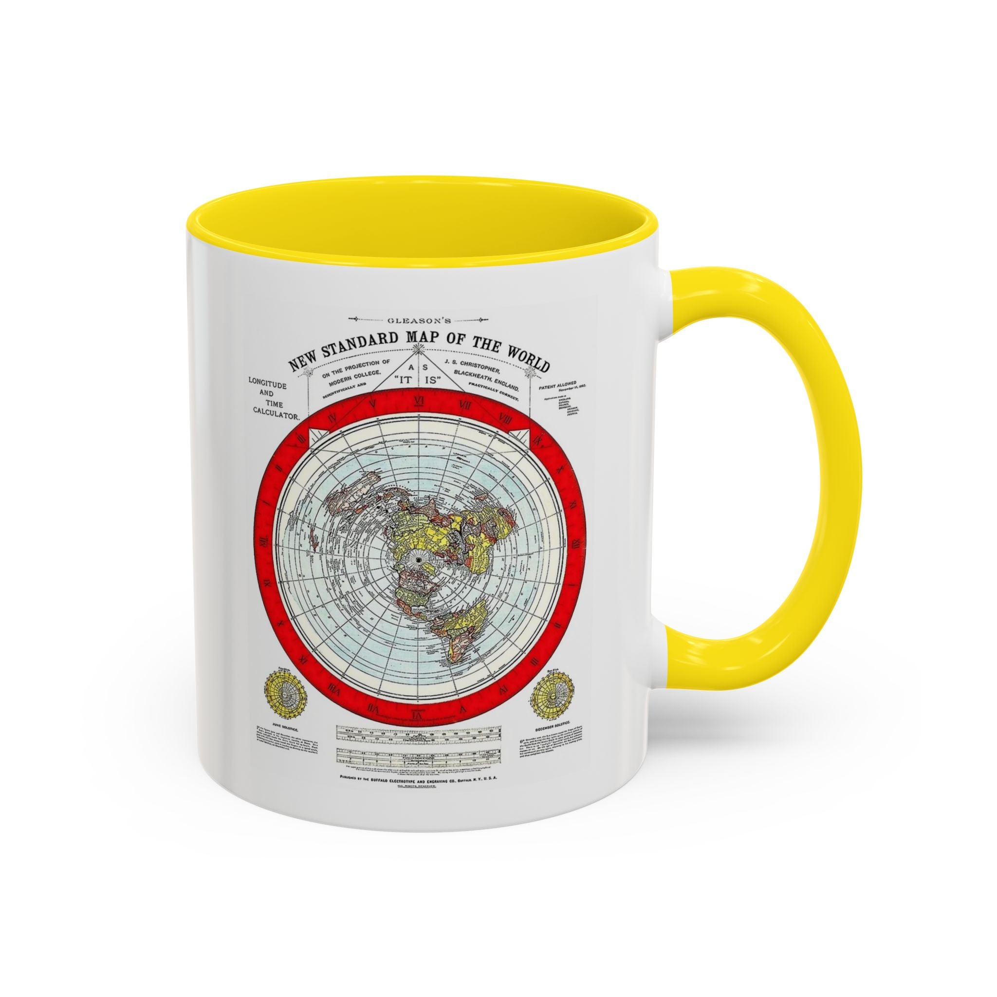Vintage World Map Accent Coffee Mug (11/15oz)