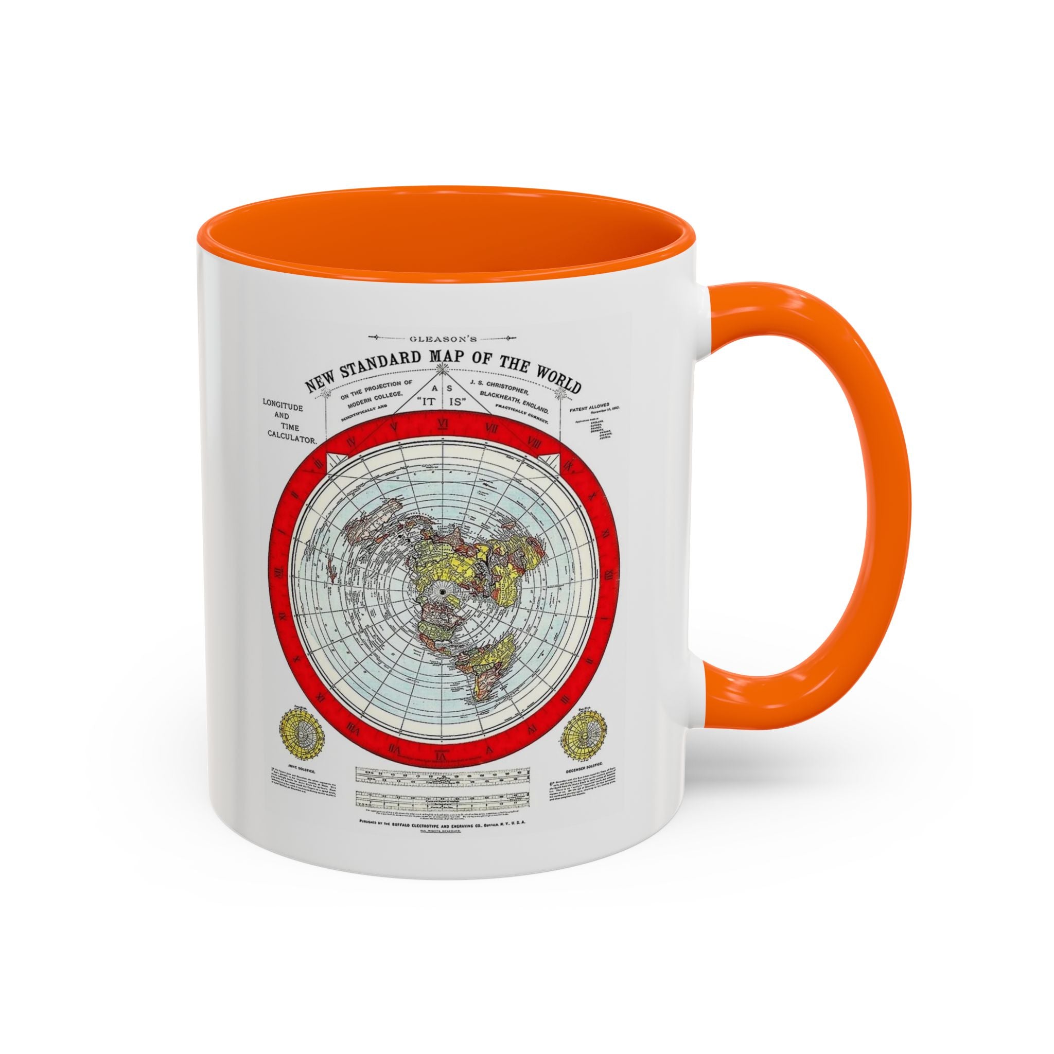 Vintage World Map Accent Coffee Mug (11/15oz)