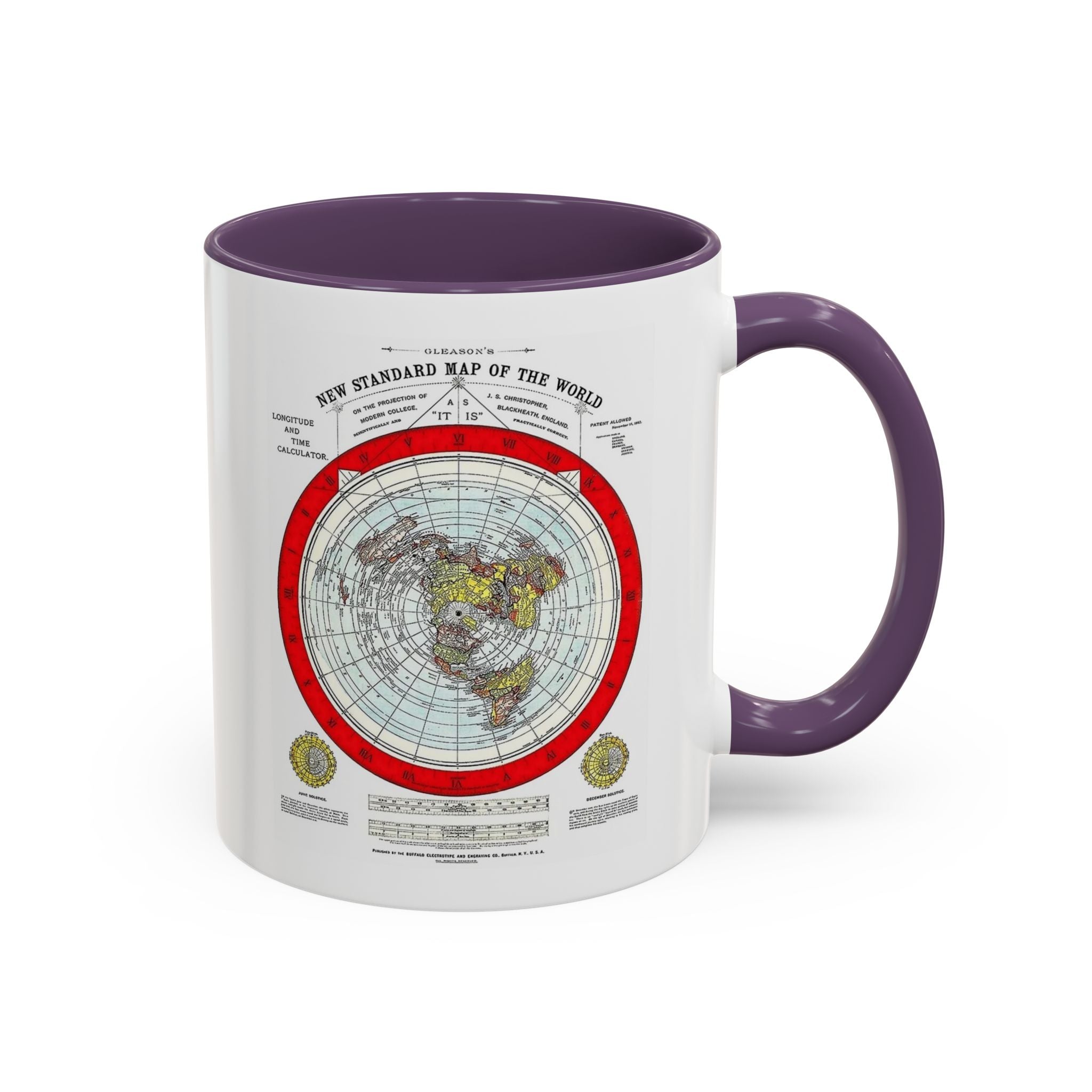 Vintage World Map Accent Coffee Mug (11/15oz)