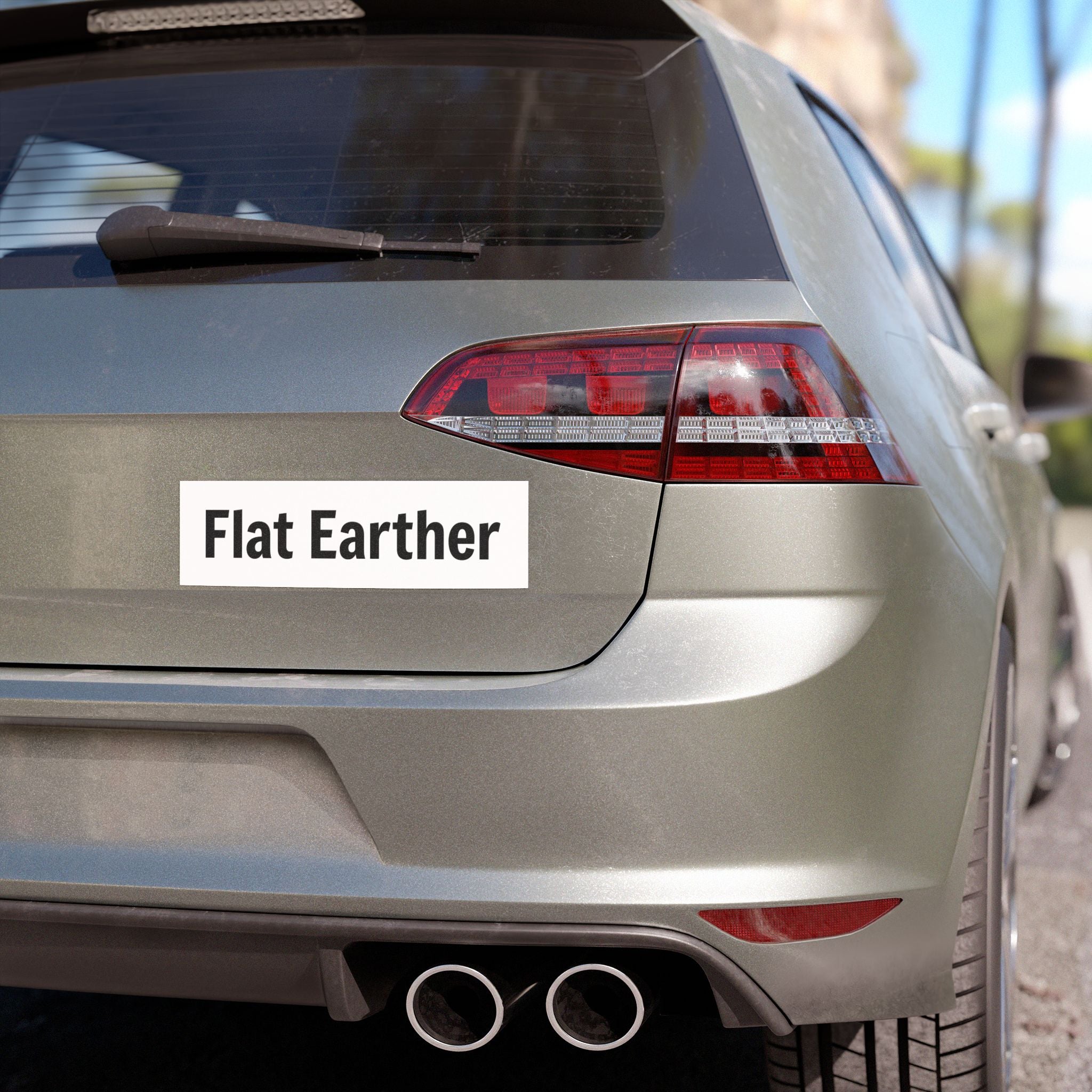 Flat Earther Car Magnet — Bold Bumper Sticker Magnet