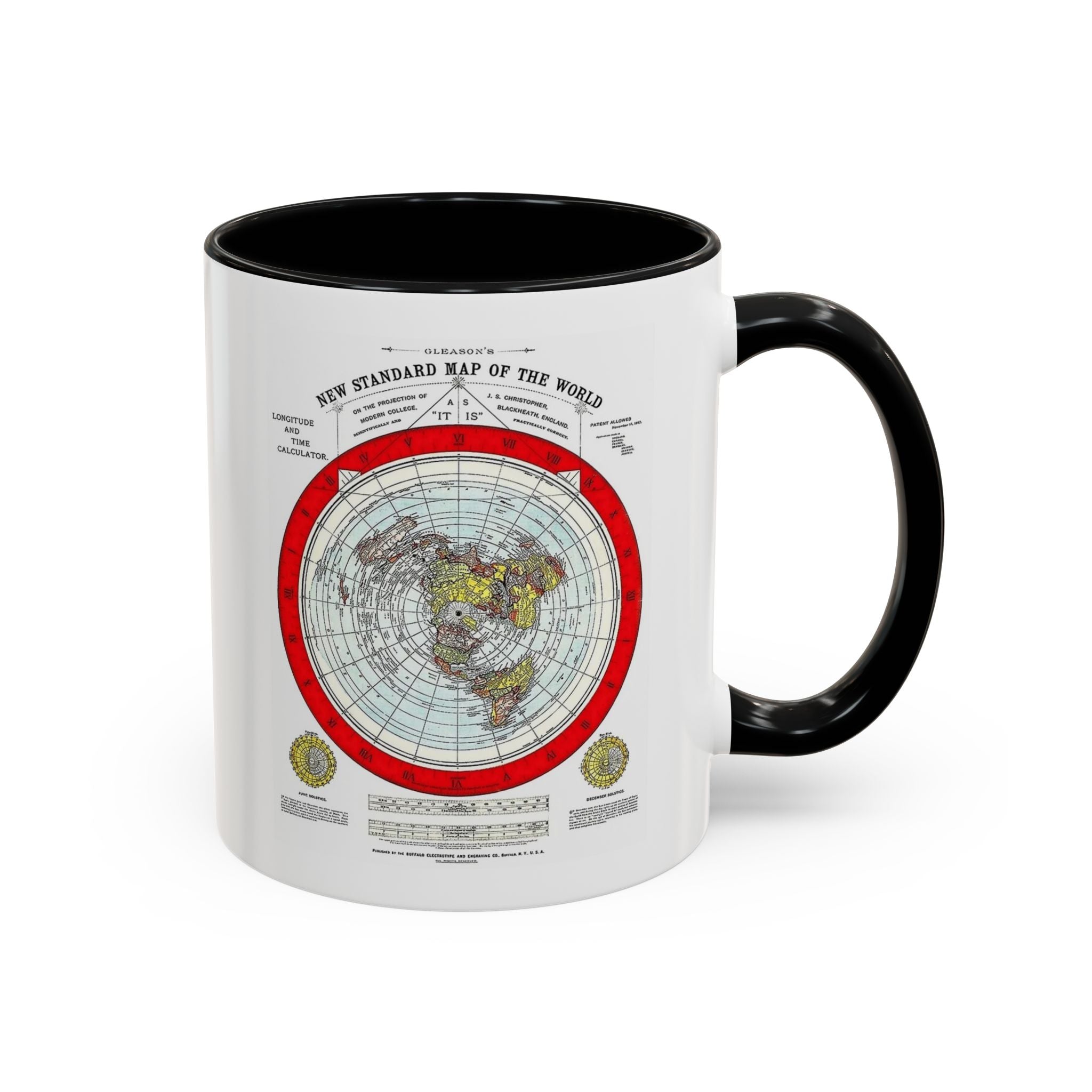 Vintage World Map Accent Coffee Mug (11/15oz)