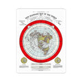 Antique World Map Sticker — Vintage Polar Azimuthal Projection Kiss-Cut Sticker