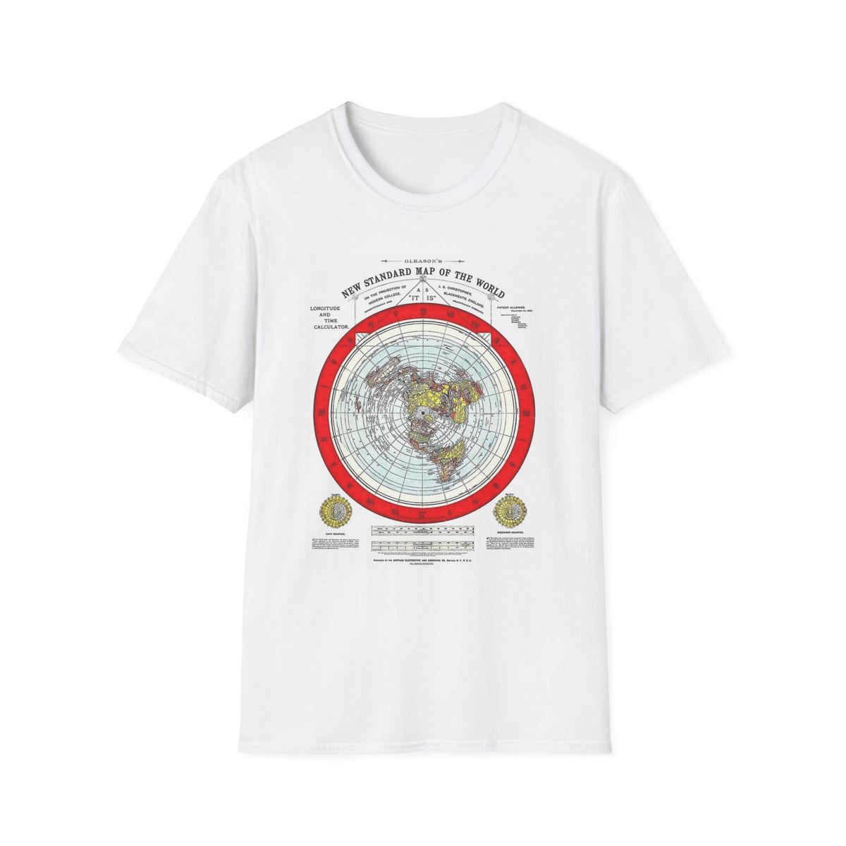 Vintage World Map T-Shirt — 'New Standard Map of the World' Retro Atlas Tee