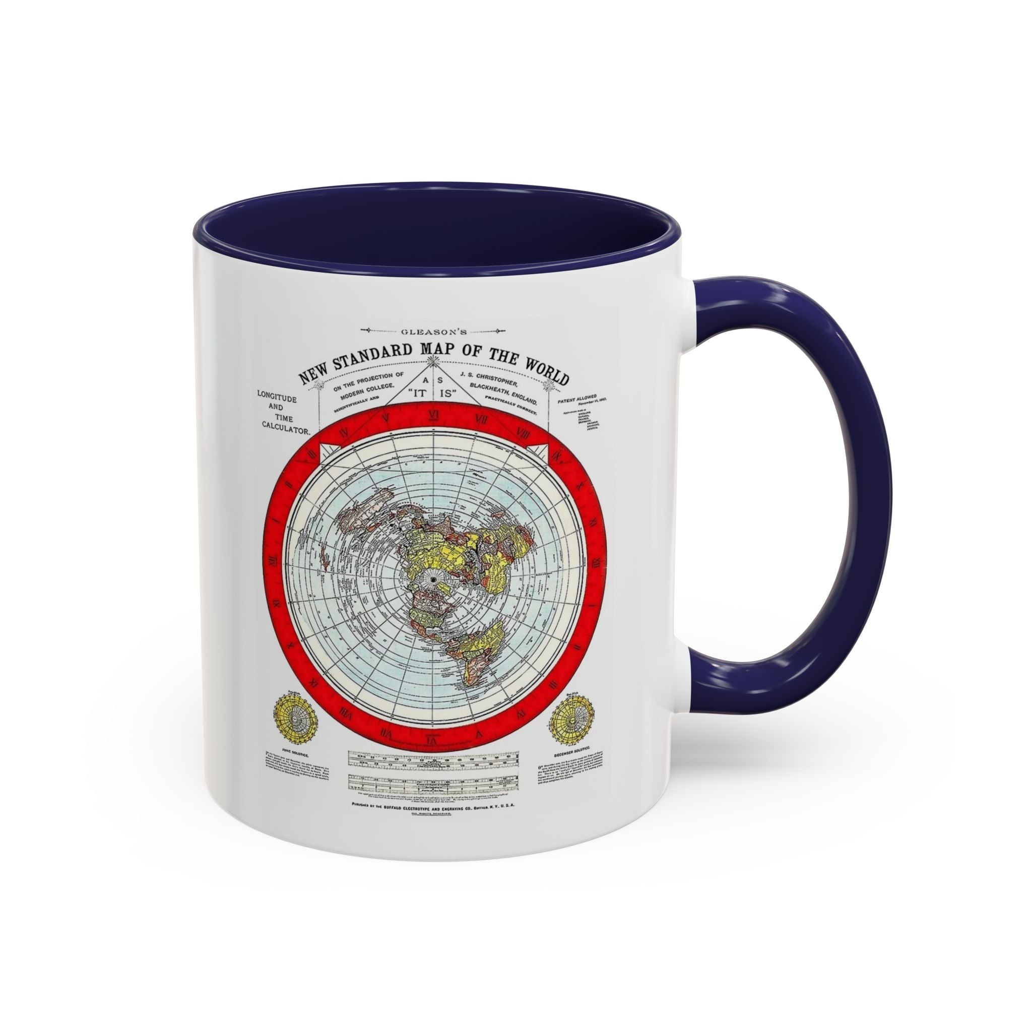 Vintage World Map Accent Coffee Mug (11/15oz)