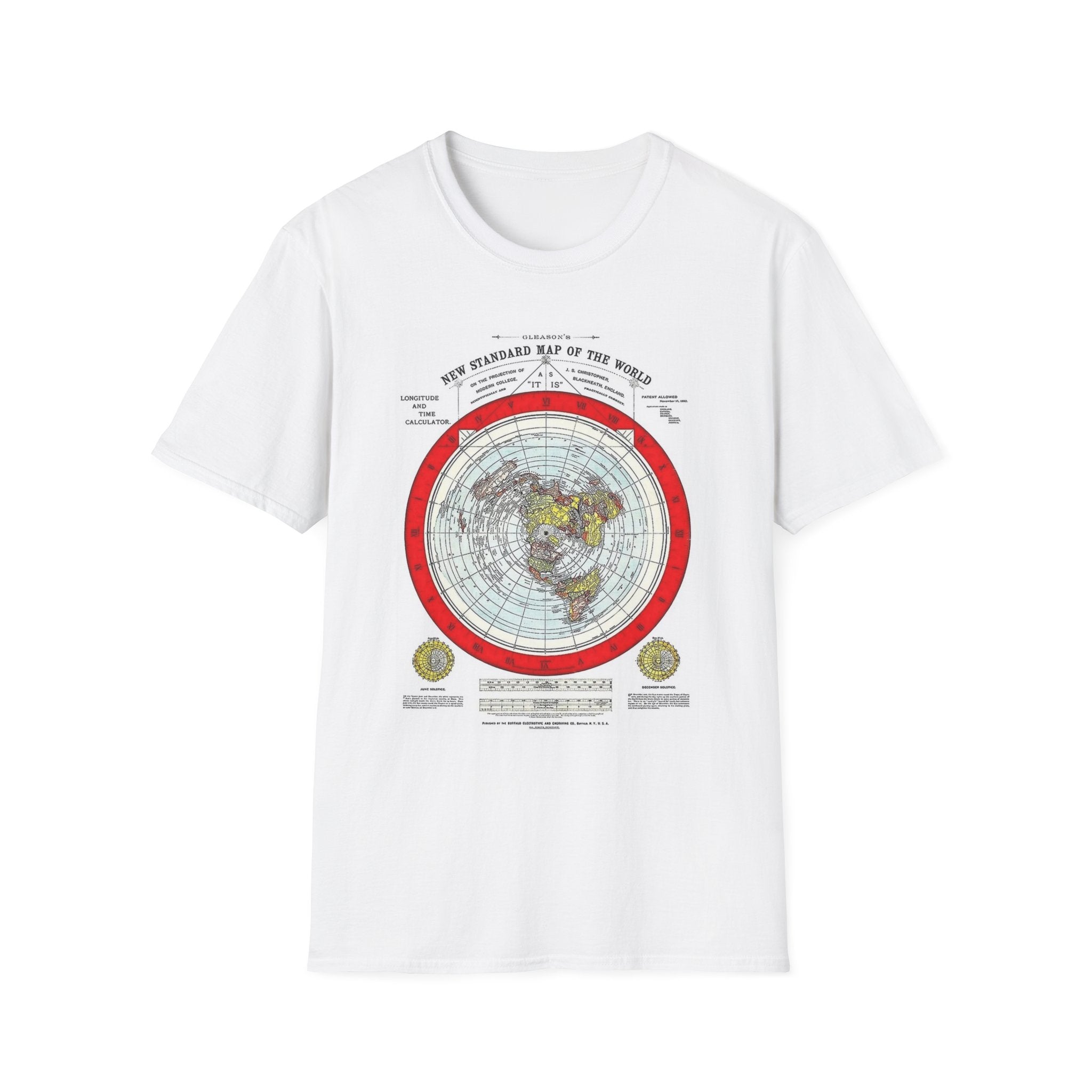 Vintage World Map T-Shirt — 'New Standard Map of the World' Retro Atlas Tee