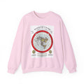 Vintage World Map Crewneck Sweatshirt — Retro Polar Projection Graphic