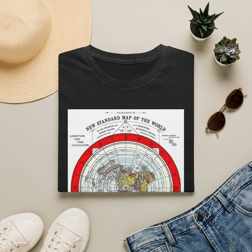 Vintage World Map T-Shirt — 'New Standard Map of the World' Retro Atlas Tee