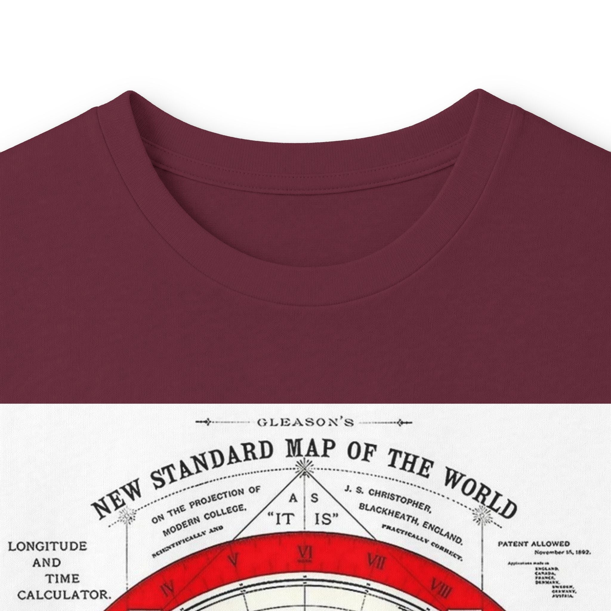 Flat Earth Map Long Sleeve Tee — Vintage 'Seal of the World' Graphic