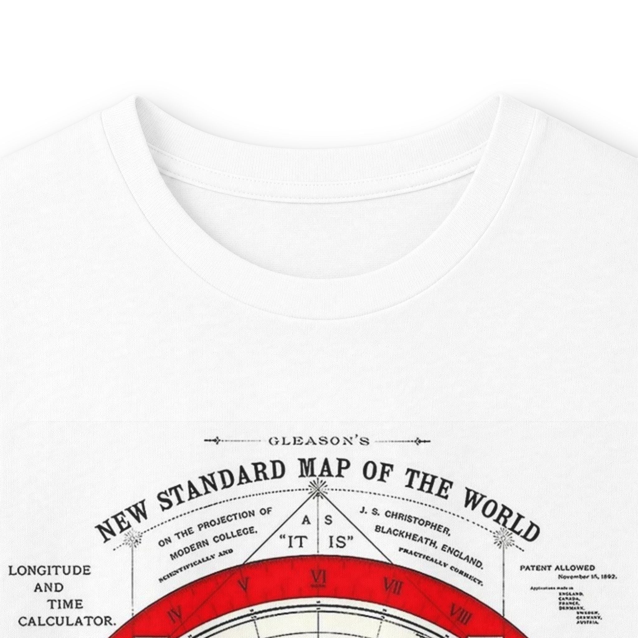 Flat Earth Map Long Sleeve Tee — Vintage 'Seal of the World' Graphic
