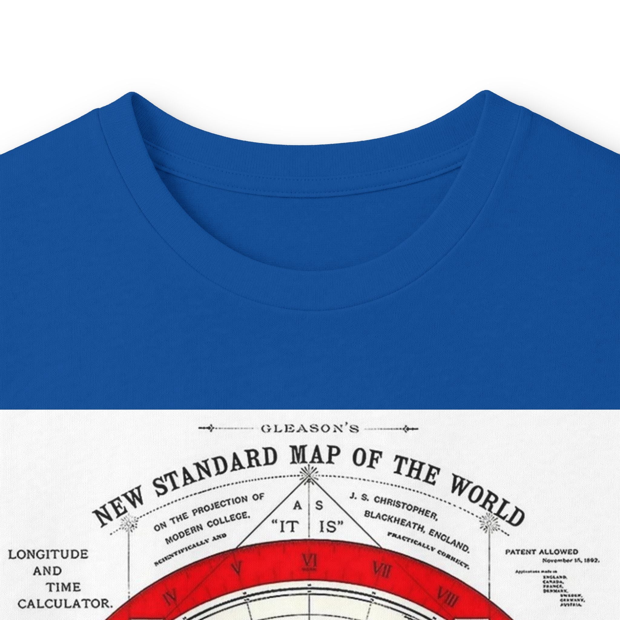 Flat Earth Map Long Sleeve Tee — Vintage 'Seal of the World' Graphic