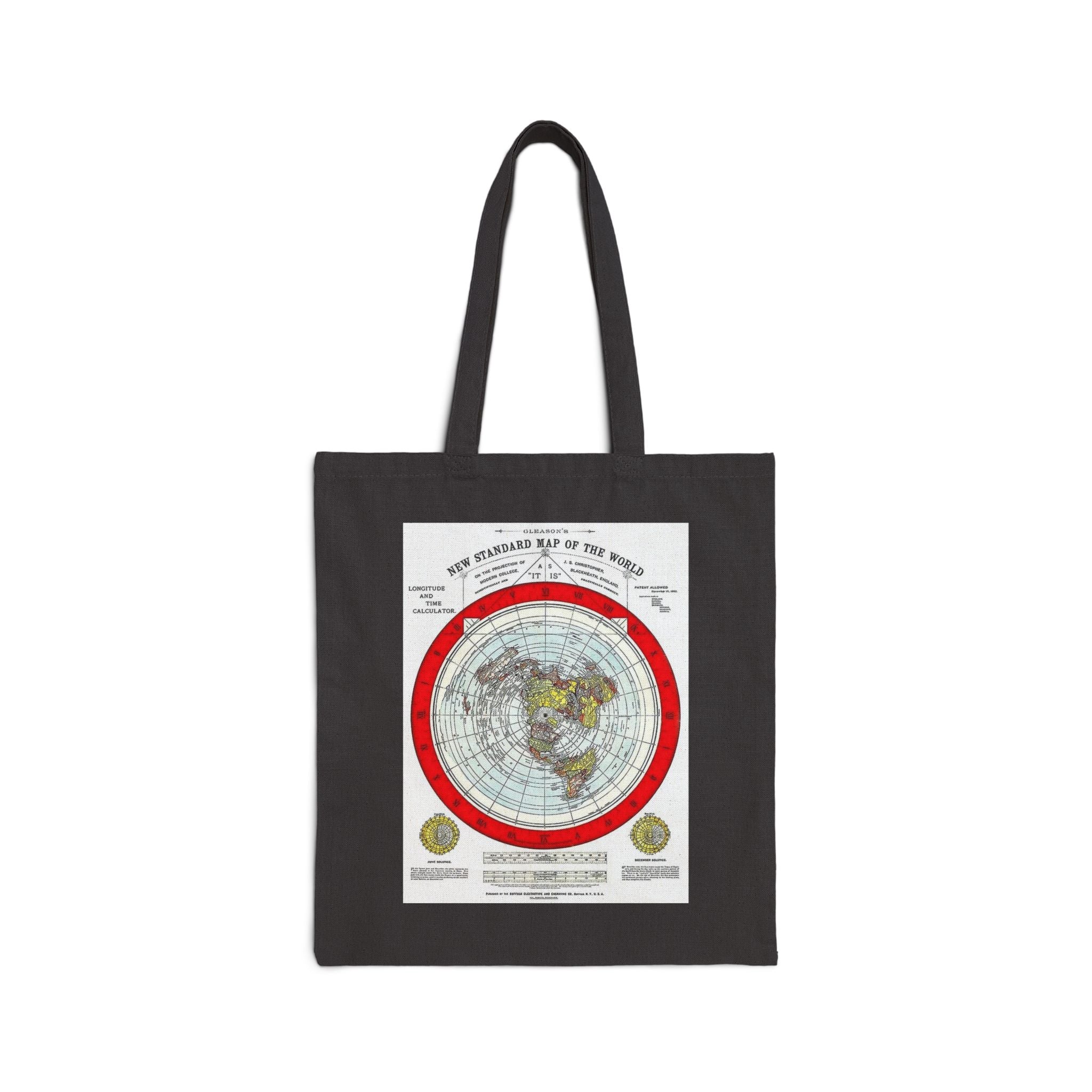 Vintage World Map Tote Bag – Antique North Pole Chart Canvas Tote