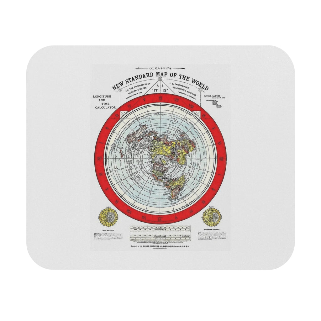 Vintage World Map Mouse Pad — 'New Standard Map of the World' Retro Desk Mat