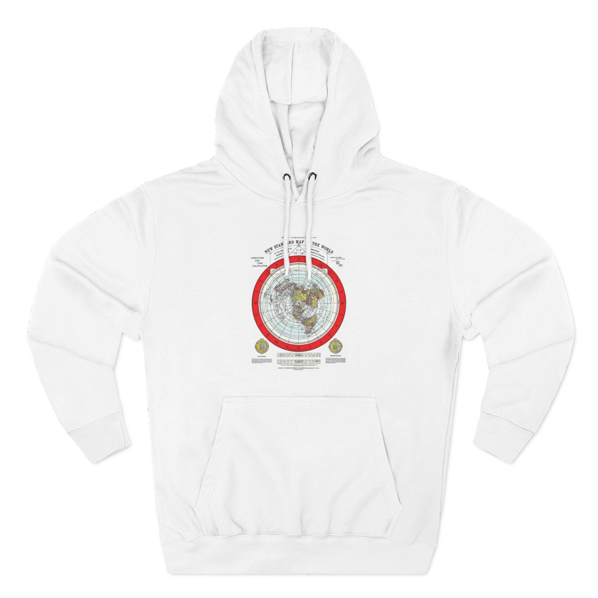 Vintage World Map Hoodie — Retro Globe Graphic Fleece Pullover