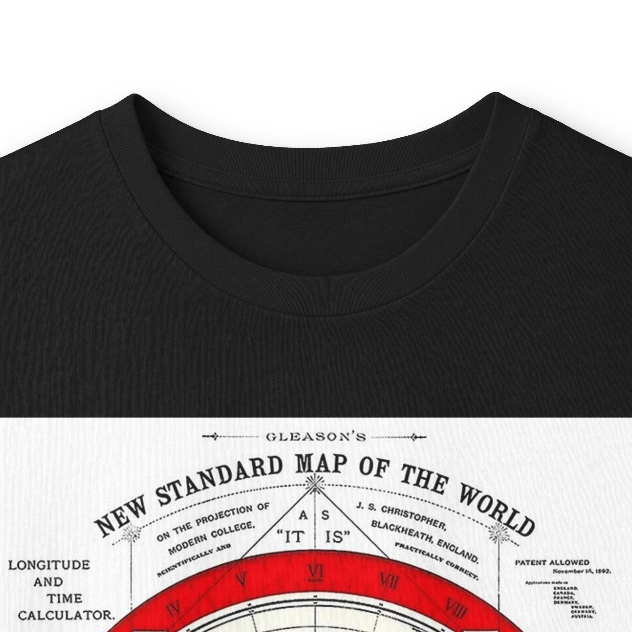 Flat Earth Map Long Sleeve Tee — Vintage 'Seal of the World' Graphic