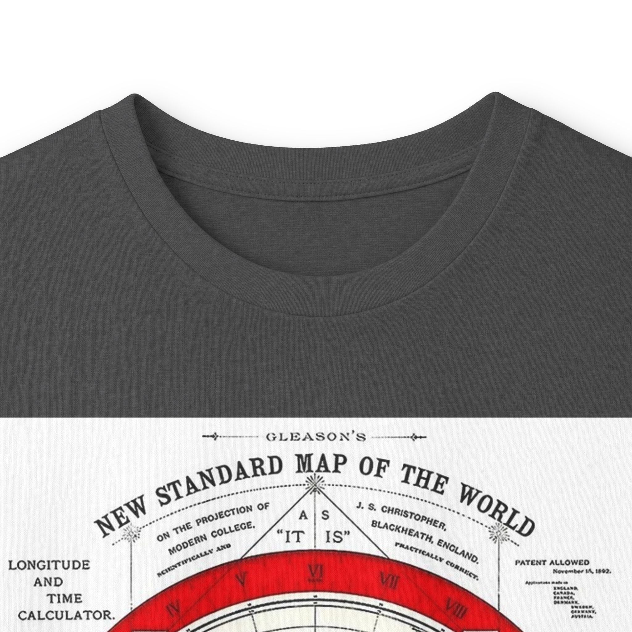 Flat Earth Map Long Sleeve Tee — Vintage 'Seal of the World' Graphic